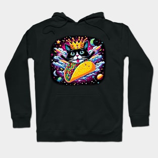 king cat galaxy funny Hoodie